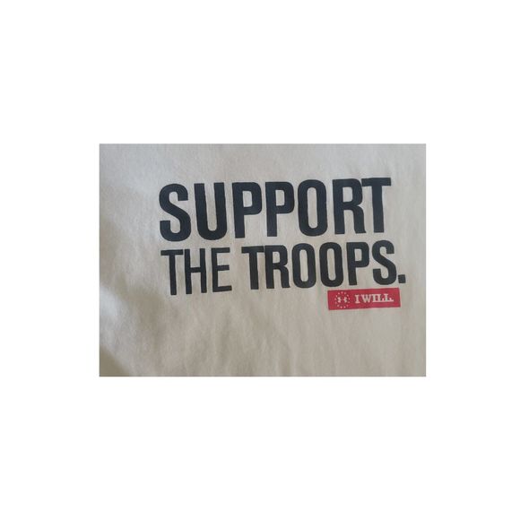 NEW Women's Large UNDER ARMOUR 'Support the Troops' Tee/Top White 1236661-100 - Picture 3 of 4